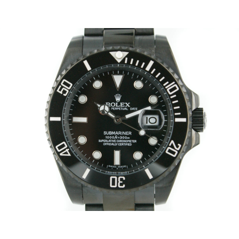 Rolex Submariner PVD schwarz mit schwarzem Zifferblatt