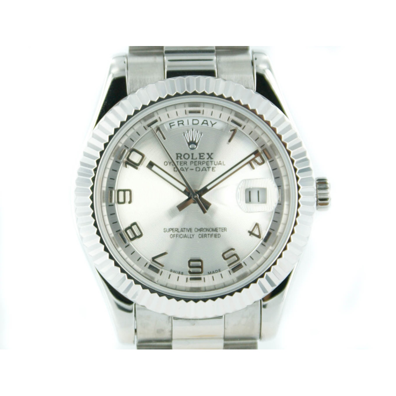 Rolex Day-Date II pearl silber mit President Armband