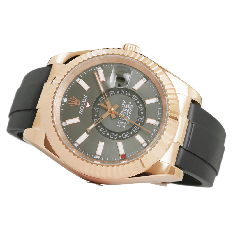 Rolex Sky-Dweller Oysterflex Rhodium Rosegold Kautschukarmband – Bild 6