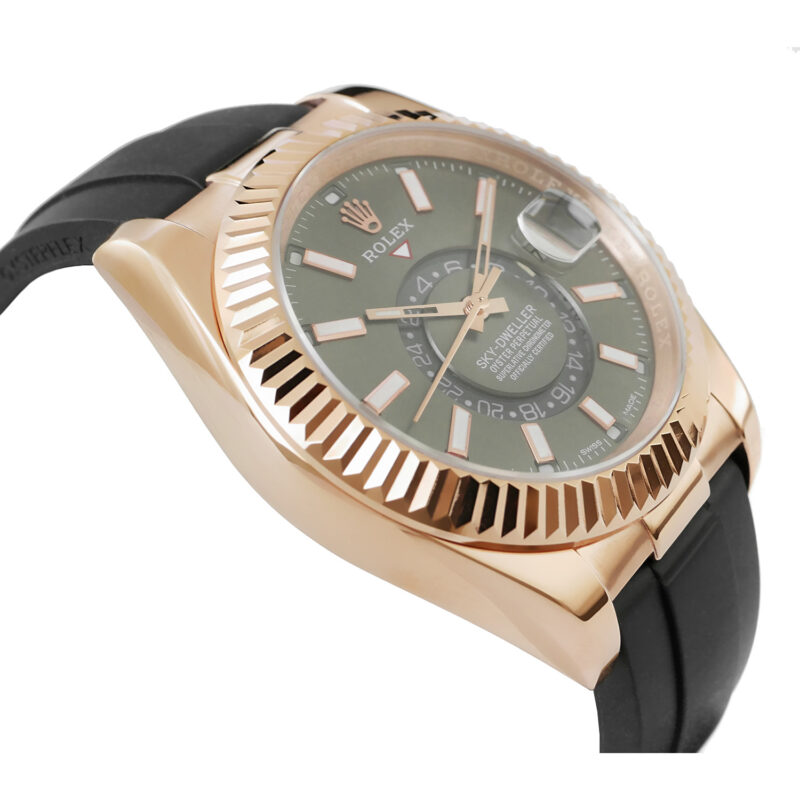 Rolex Sky-Dweller Oysterflex Rhodium Rosegold Kautschukarmband – Bild 8